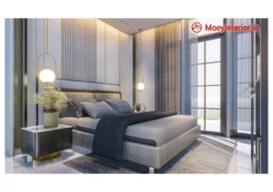 Bpk. Simanungkalit Design dan Penawaran Interior bedroom abu emas