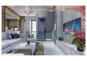 Bpk. Simanungkalit Design dan Penawaran Interior ruang tamu tangga
