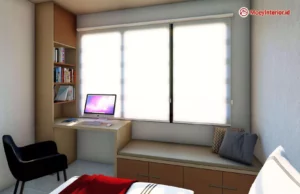 desain interior apartement p handi kamar kerja