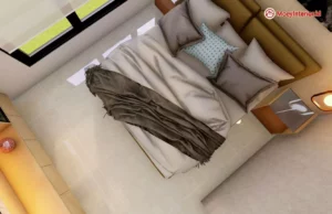 desain interior apartement p handi kamar tidur 2