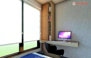 desain interior apartement p handi meja kamar tidur