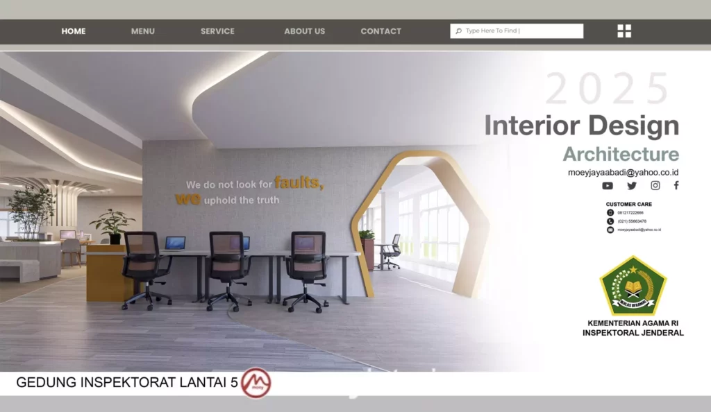 DESAIN INTERIOR KANTOR KEMENAG GEDUNG ISPEKTORAT LT 3,4,5