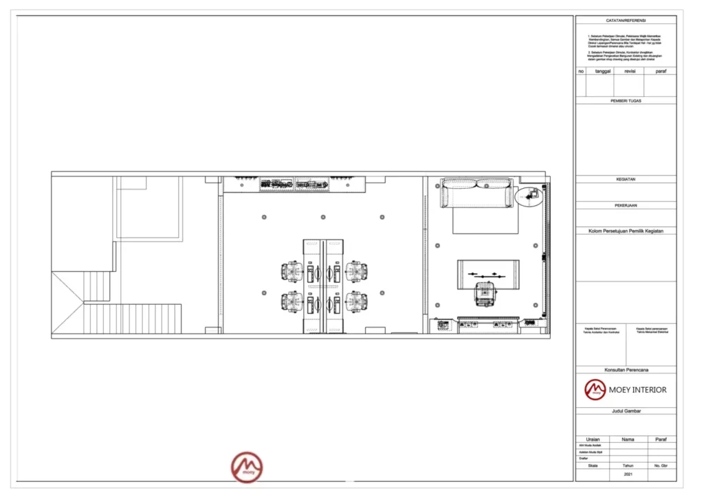 jasa interior kantor denah