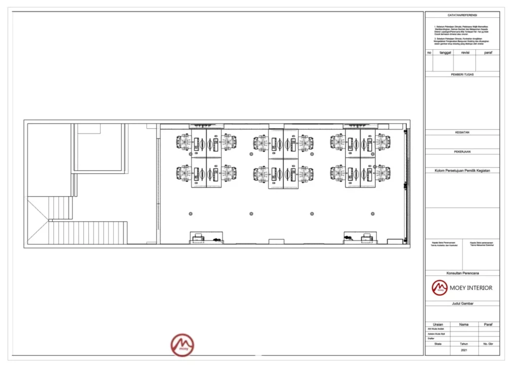 jasa interior kantor layout denah